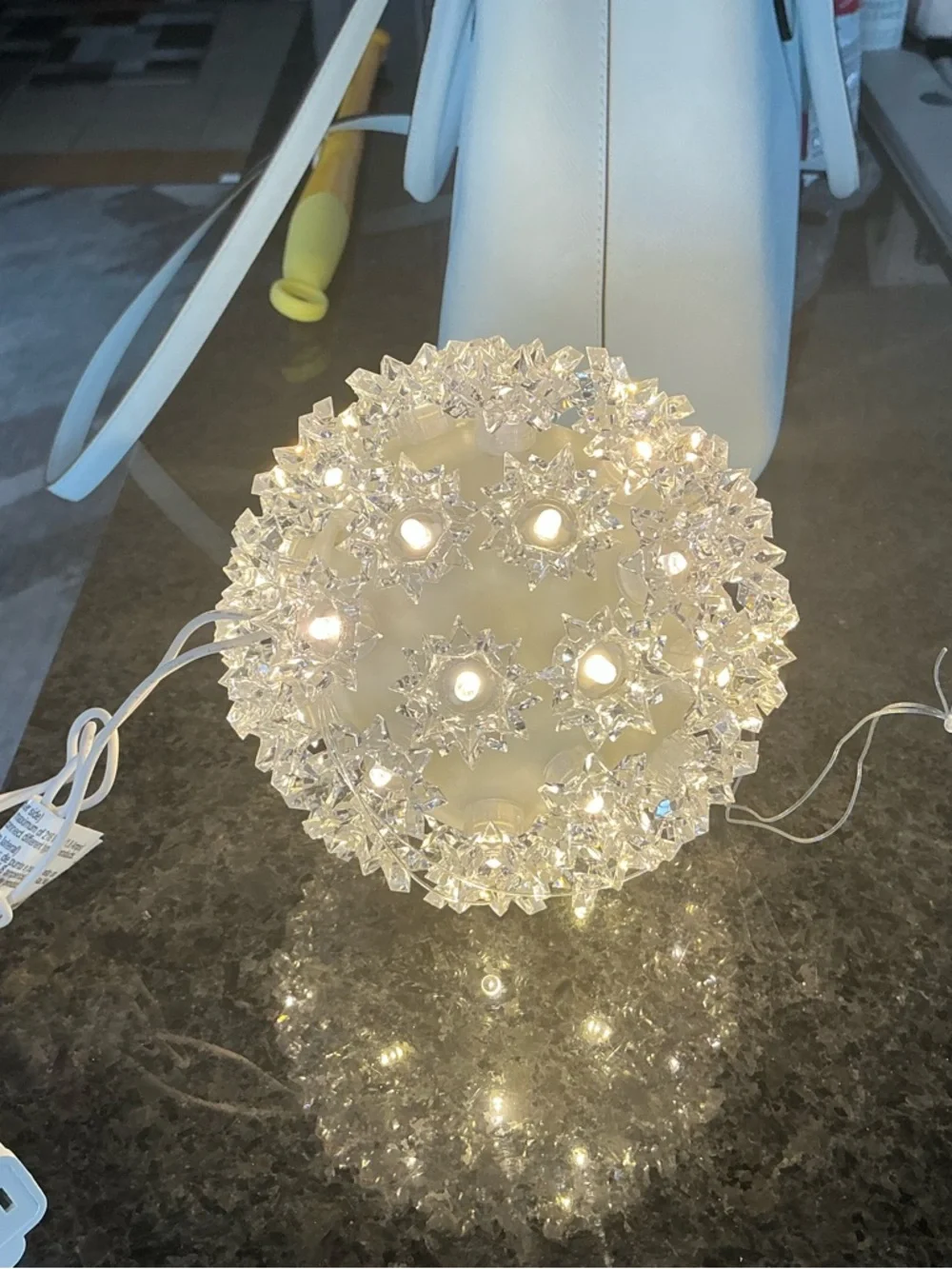 White Snowball String Lights – Decorative Holiday Spheres